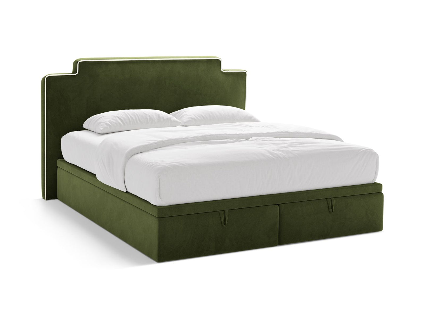 Princess — Bed (200x211x122 cm) Ivory && Army Green (Magic Velvet 2256 && Magic Velvet 2295)