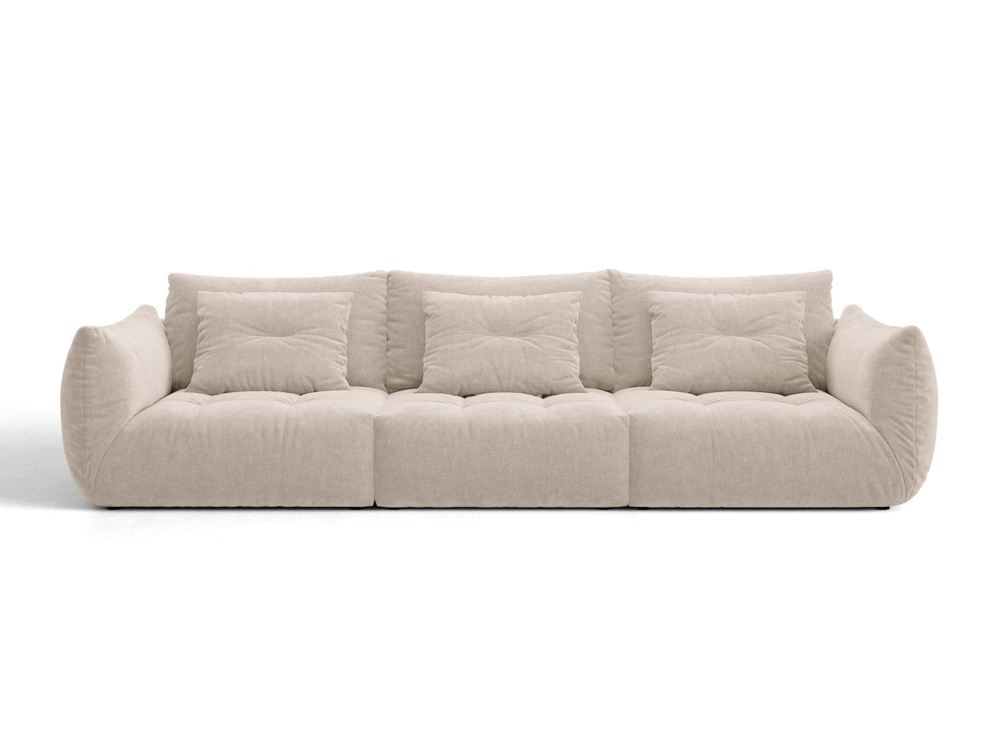 Bloom — Sofa Light Beige (Wind 05) Black Plastic