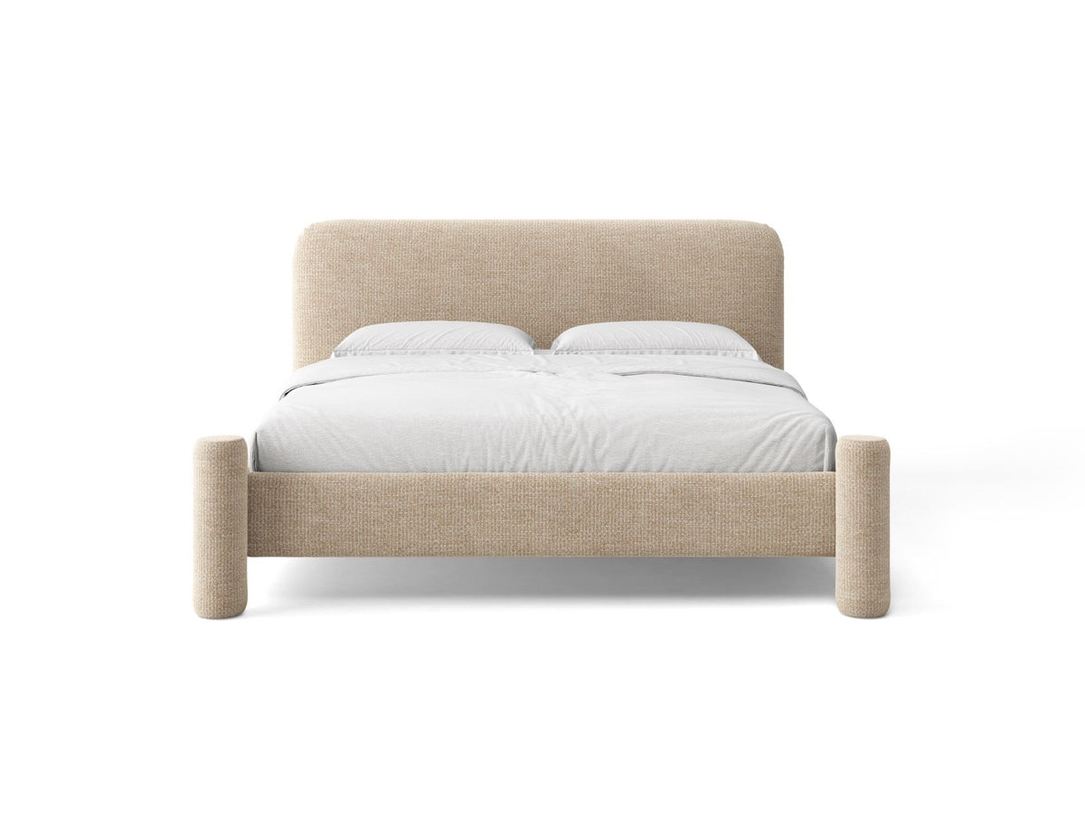 Vera — Bed (184x223x100 cm) Sand (SILENCIO 10)