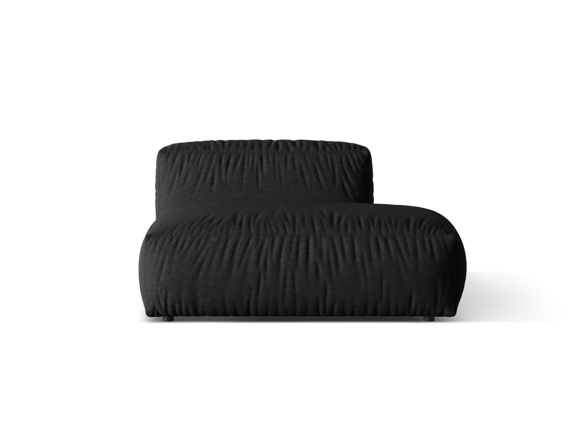 Martina — Sofa Black (Boston Black) Black Plastic Right
