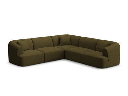 Campi — Corner Sofa Green (Moly 38) Black Plastic