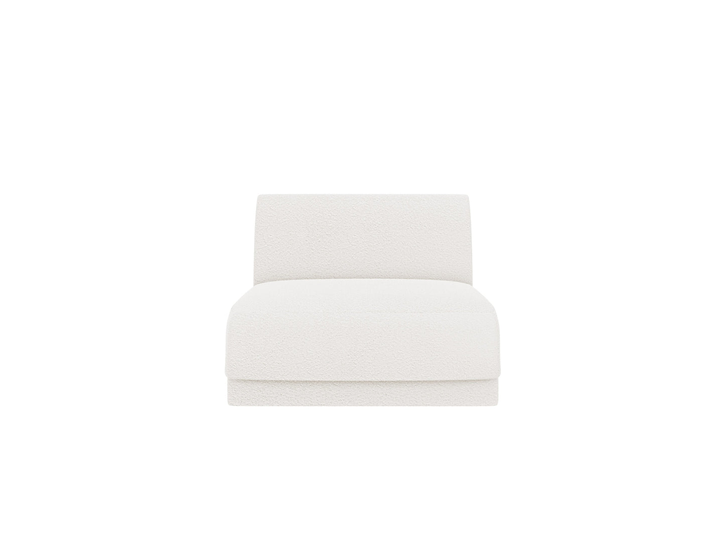 Miley — Modular Sofa White (Baloo 2073) Black Plastic