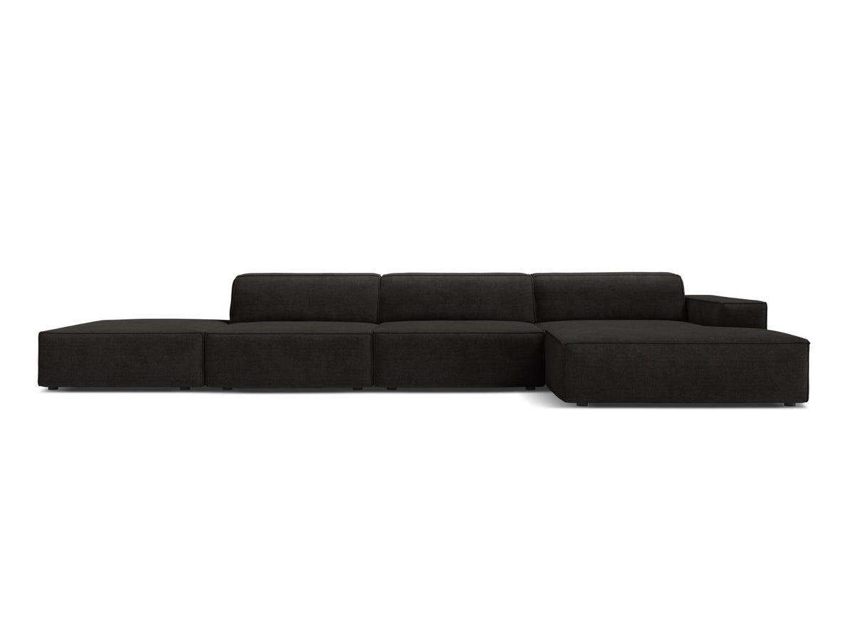 Jodie — Corner Sofa Black (Liberty 22) Black Plastic Right
