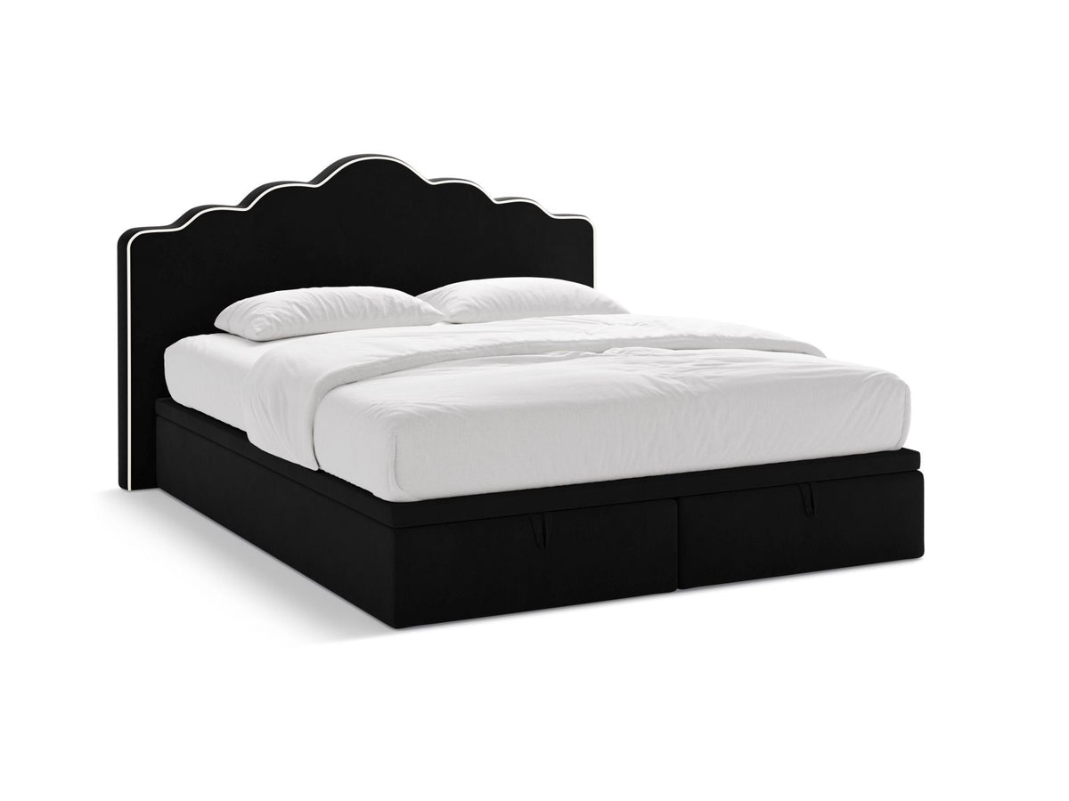 Dream — Bed (160x211x122 cm) Ivory && Black (Magic Velvet 2256 && Magic Velvet 2219)
