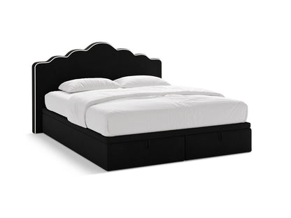 Dream — Bed (220x211x122 cm) Ivory && Black (Magic Velvet 2256 && Magic Velvet 2219)
