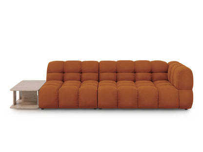 Sky — Sofa Terracotta (Casino Terracota) Black Plastic Left