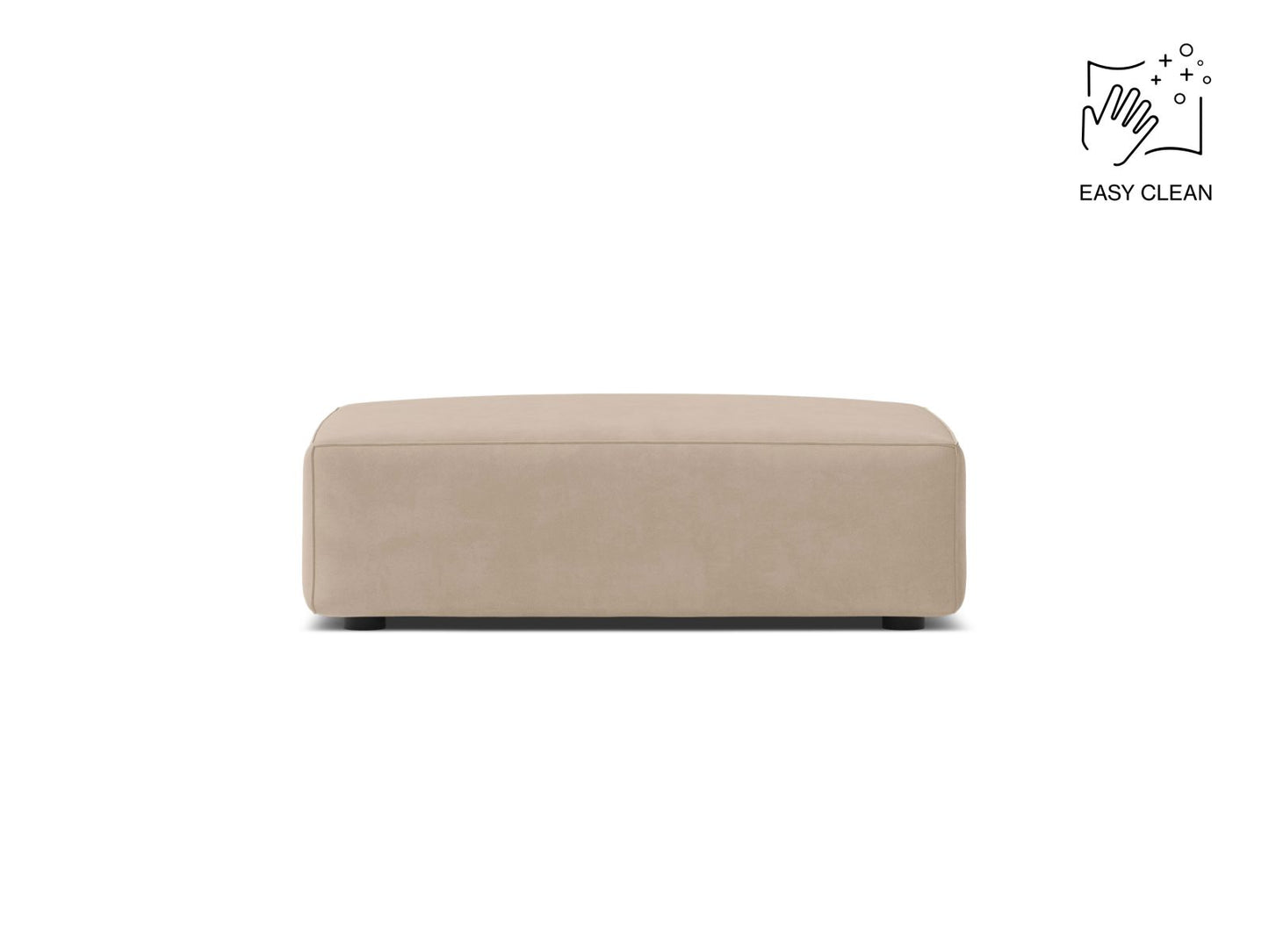 Jodie — Pouf Beige (Venus 2928) Black Plastic
