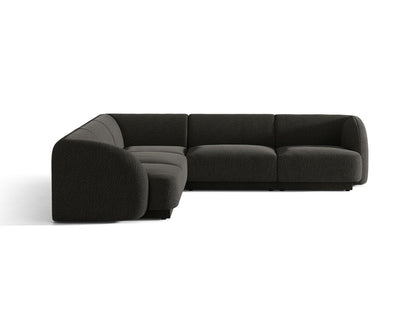 Miley — Corner Sofa Brown (Baloo 2081) Black Plastic