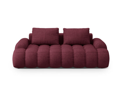 Linz — Sofa Burgundy (Sorella 59) Black Plastic