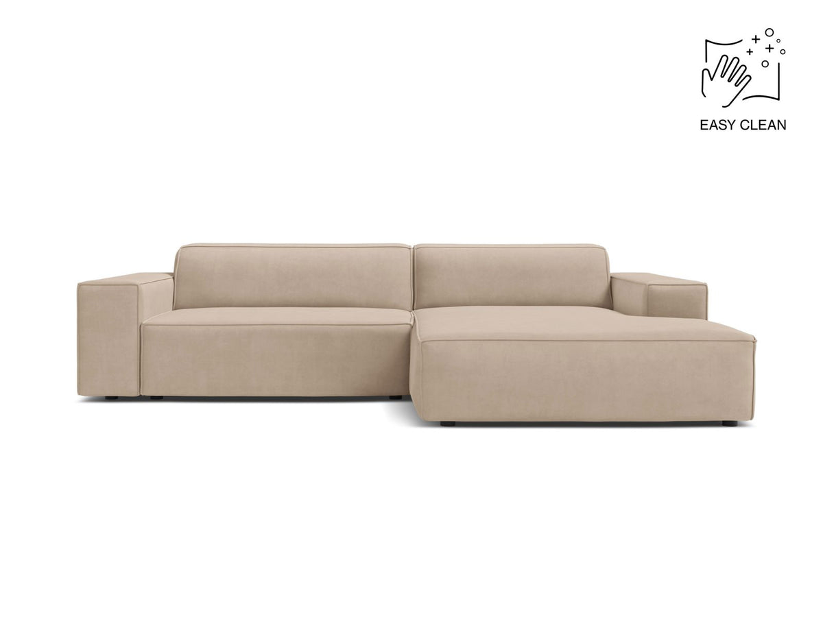 Jodie — Corner Sofa (224x162x77 cm) Beige (Venus 2928) Right