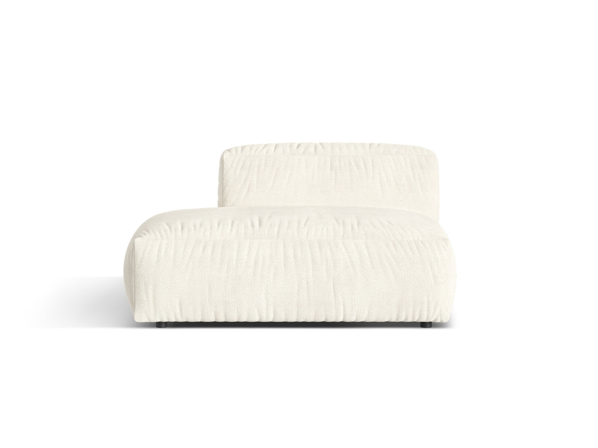 Martina — Sofa Ivory (Monet Nata) Black Plastic Left