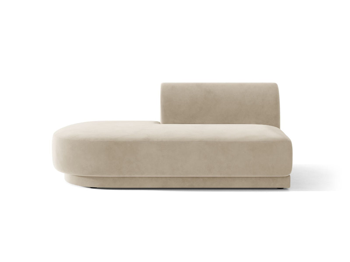 Miley — Modular Sofa Dark Beige (Bluvel 30) Black Plastic Left