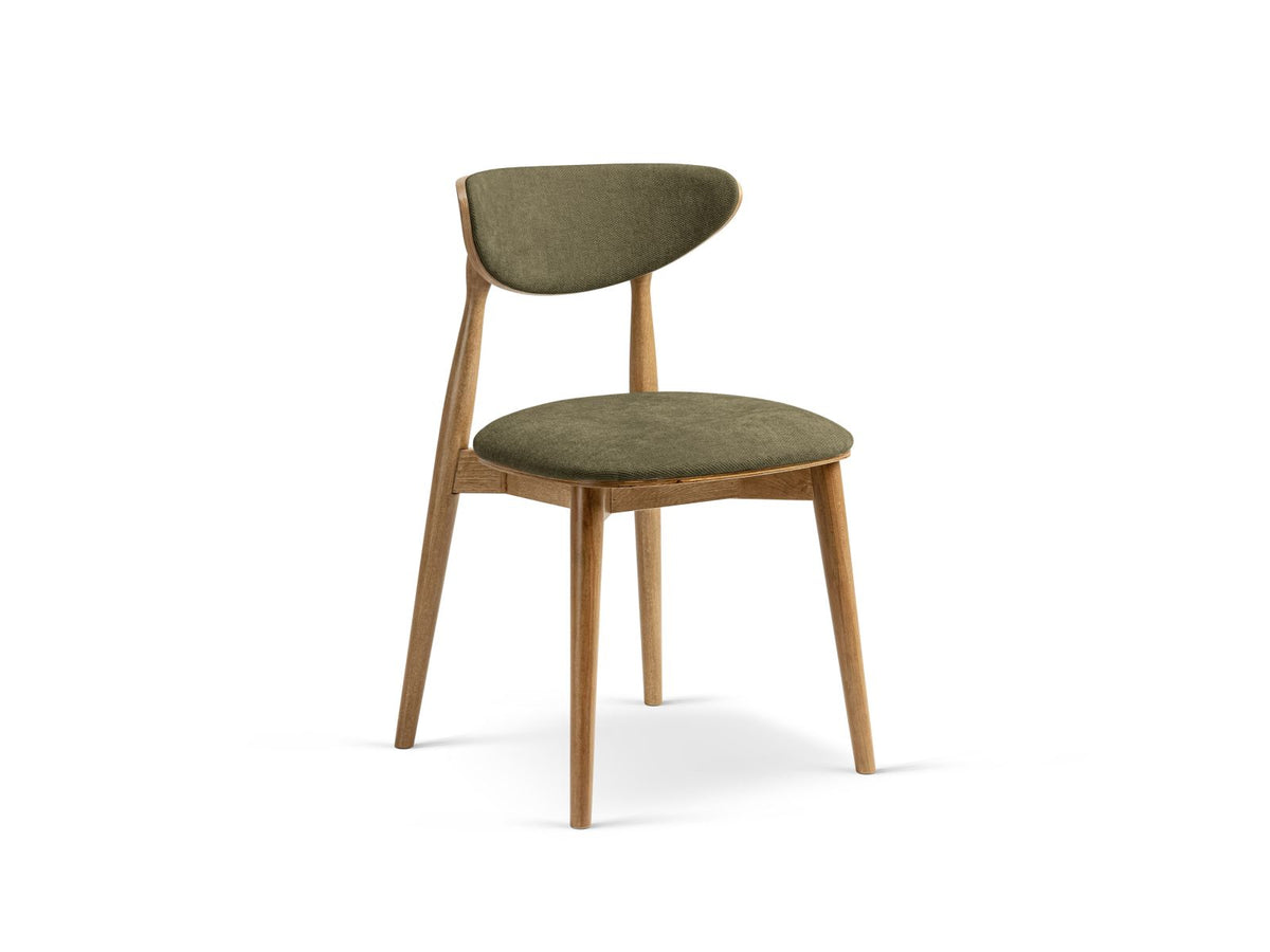 Rina — Kitchen Chair (47.5x48x79 cm) Light Green (Rebel 18) American Walnut