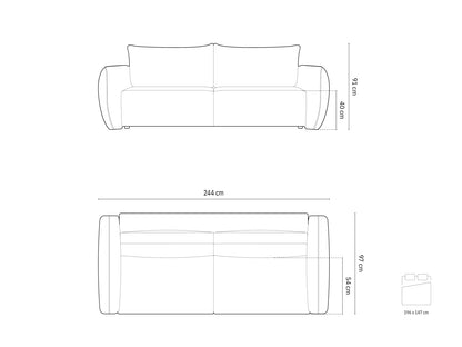 Kaelle — Sofa (244,0 x 97,0 x 91,0 cm)