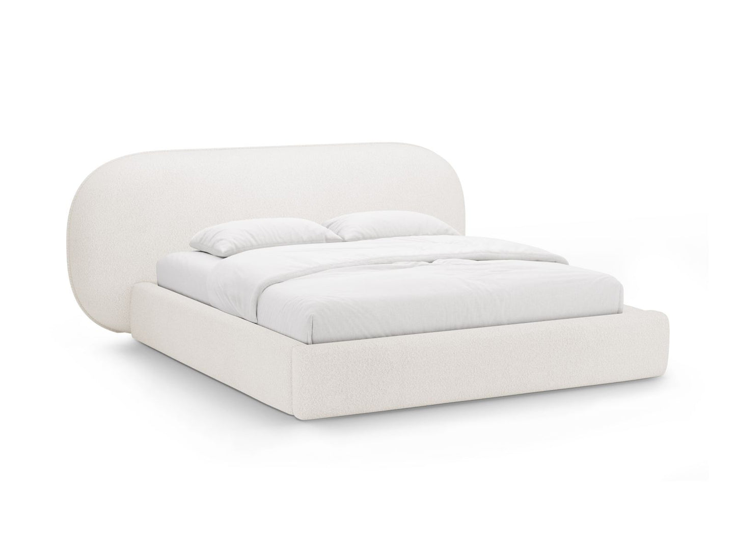 Ovalo — Bed White (Baloo 2073) Black Plastic
