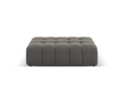 Chicago — Pouf Light Grey (Bluvel 13) Black Plastic