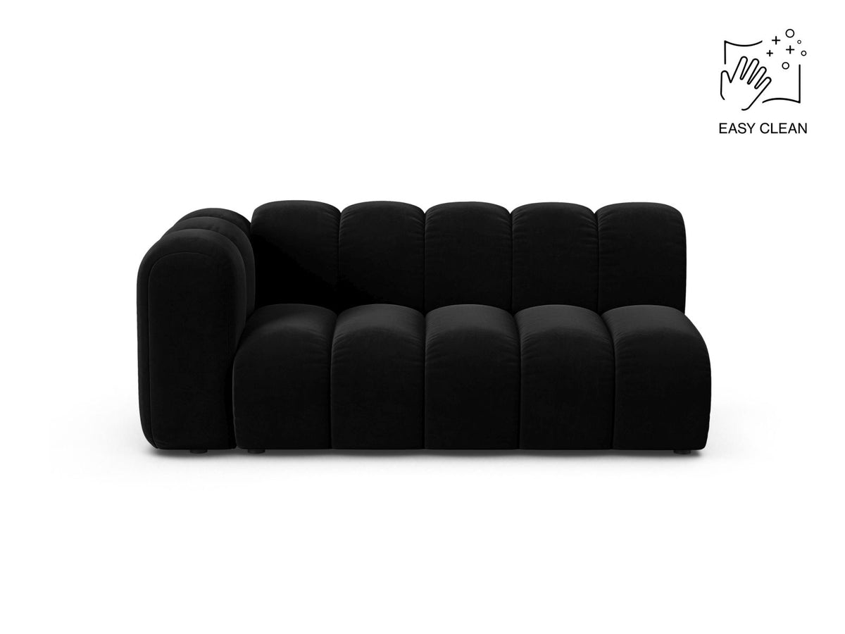 Lupine — Modular Sofa Black (Venus 2923) Black Plastic Left