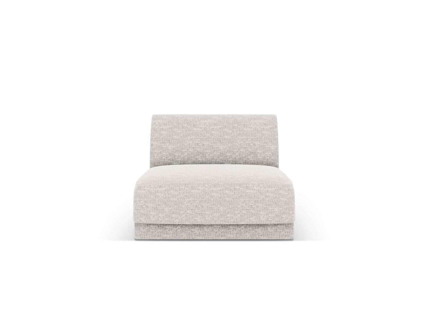 Miley — Modular Sofa Silver (Eden 17 Silver) Black Plastic
