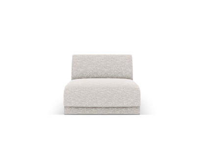 Miley — Modular Sofa Silver (Eden 17 Silver) Black Plastic