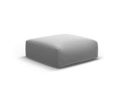Matera — Pouf Grey (Salvador 17) Black Plastic Left