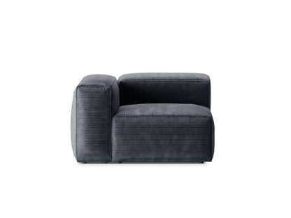 Bergamo — Modul Muted Blue (Perla 45) Black Plastic Left