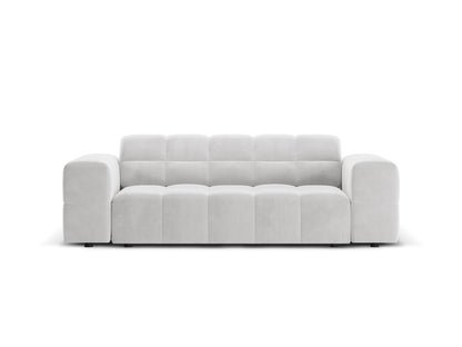 Chicago — Sofa Silver (Bluvel 03) Black Plastic