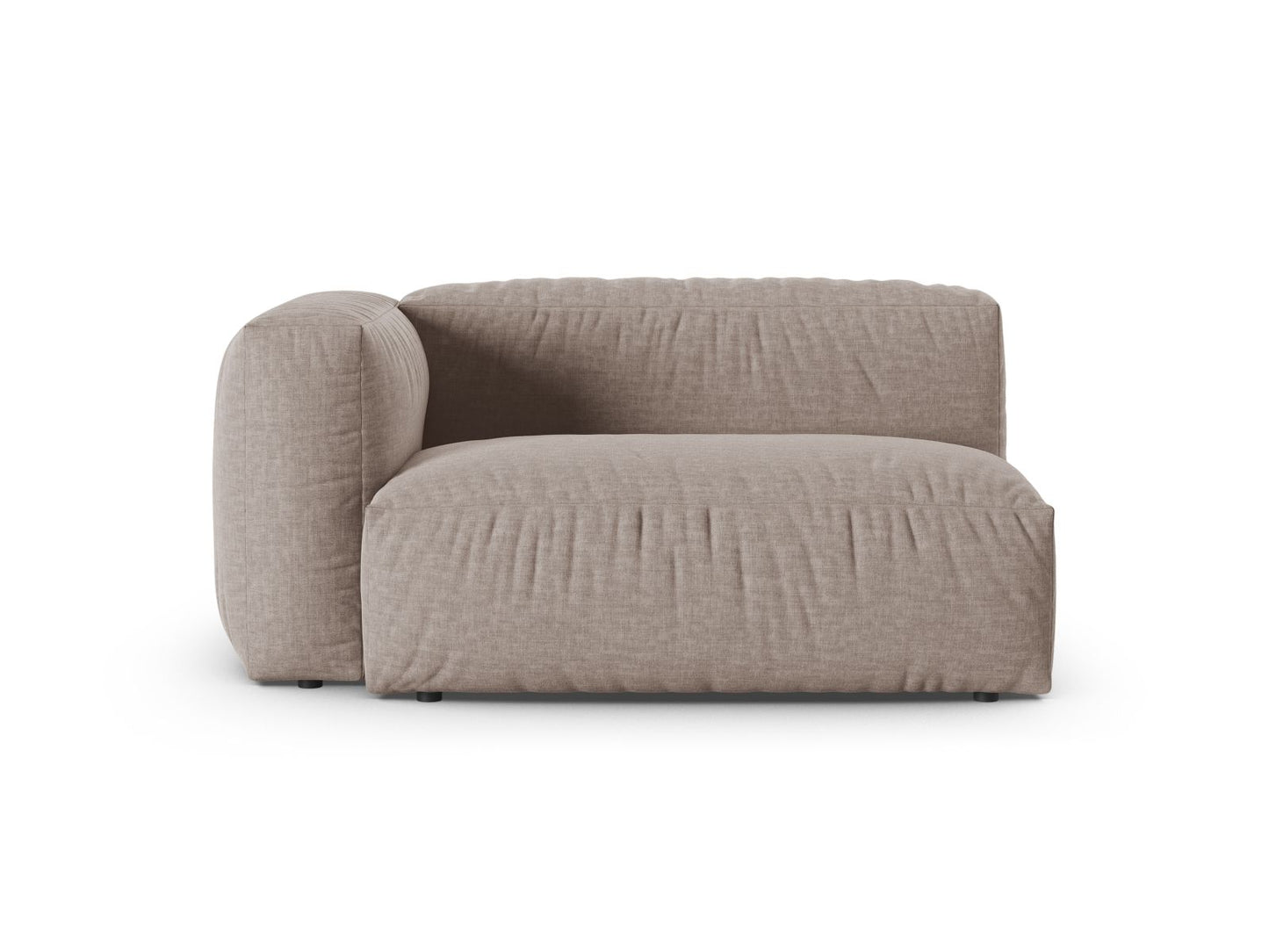 Martina — Modular Sofa Dark Beige (Boston Trufa) Black Plastic