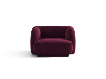 Miley — Armchair Burgundy (Venus 2932) Black Plastic