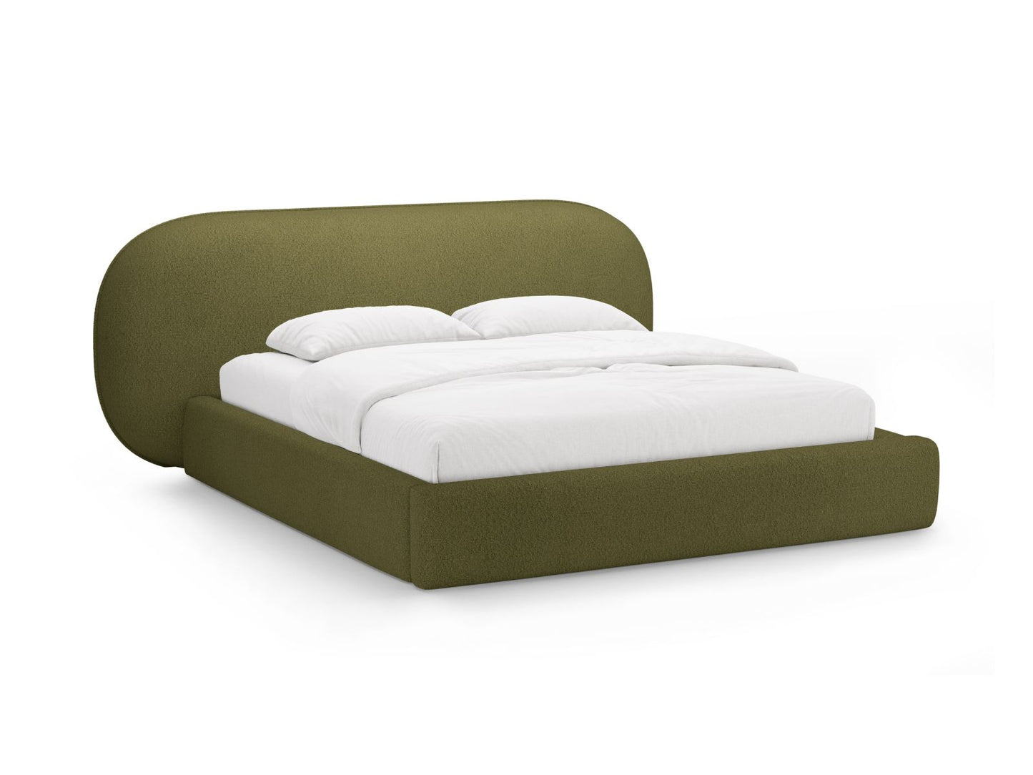 Ovalo — Bed Dark Olive Green (Baloo 2090) Black Plastic