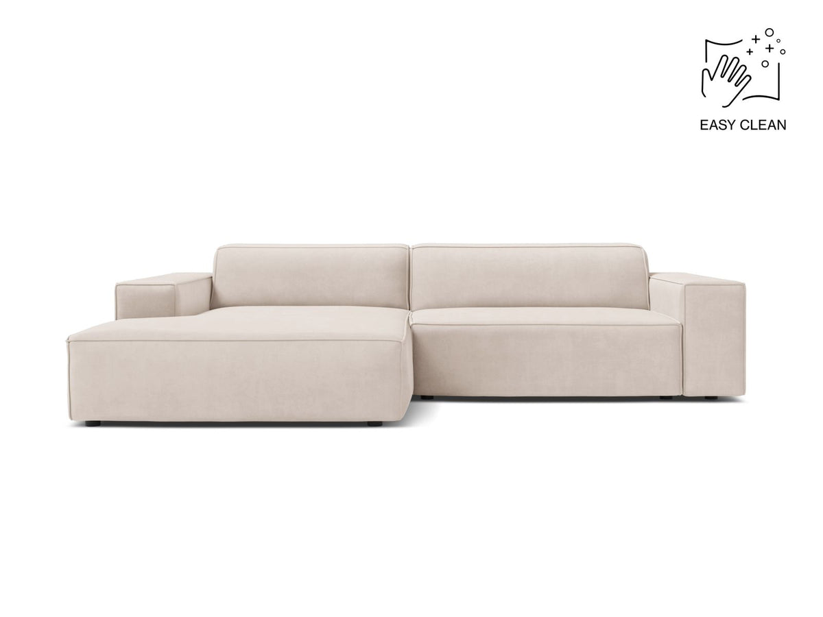 Jodie — Corner Sofa (224x162x77 cm) Light Beige (Venus 2927) Left