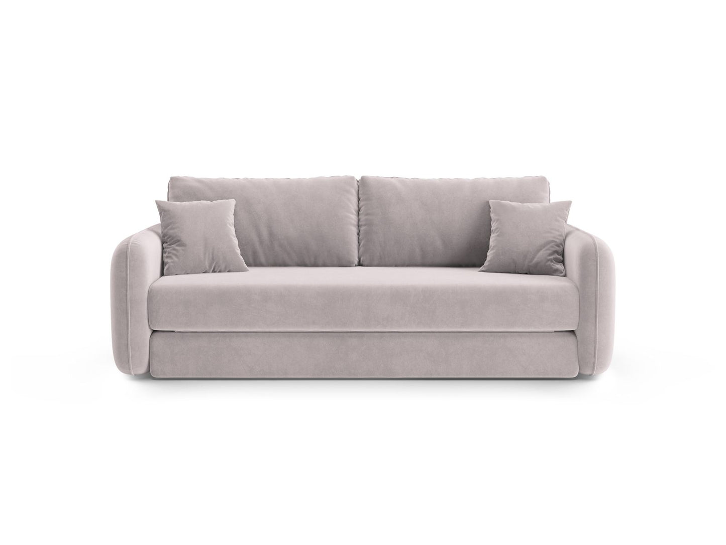Dormi — Sofa Light Grey (Salvador 16) Black Plastic