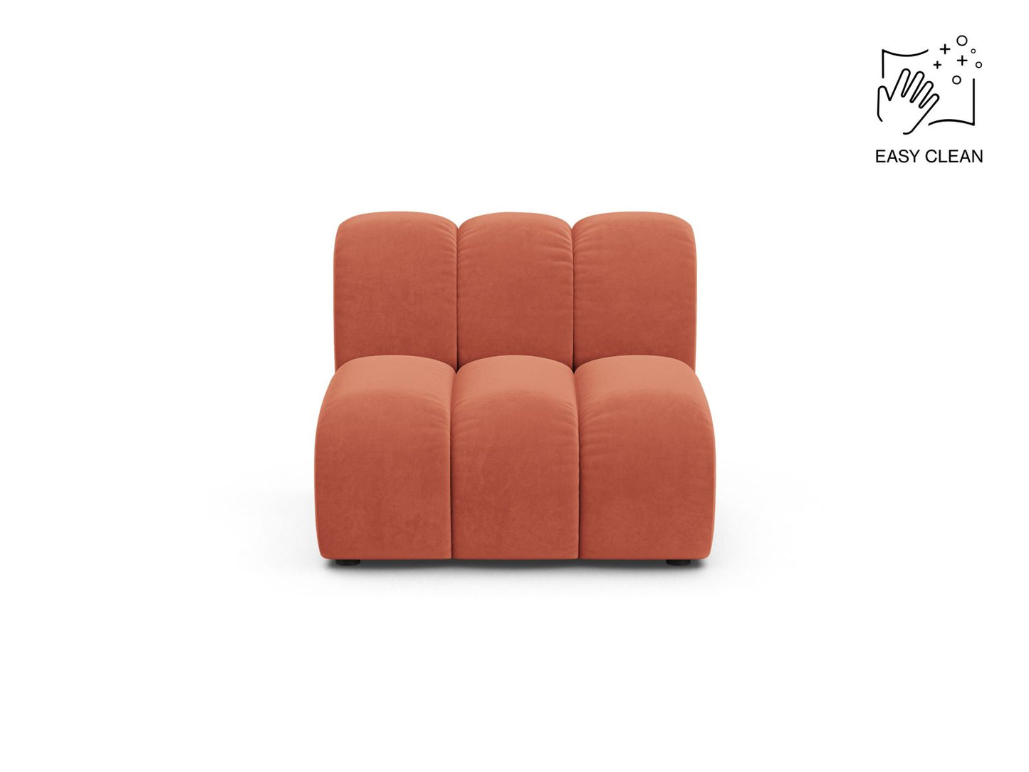 Lupine — Modular Sofa Coral (Venus 2933) Black Plastic