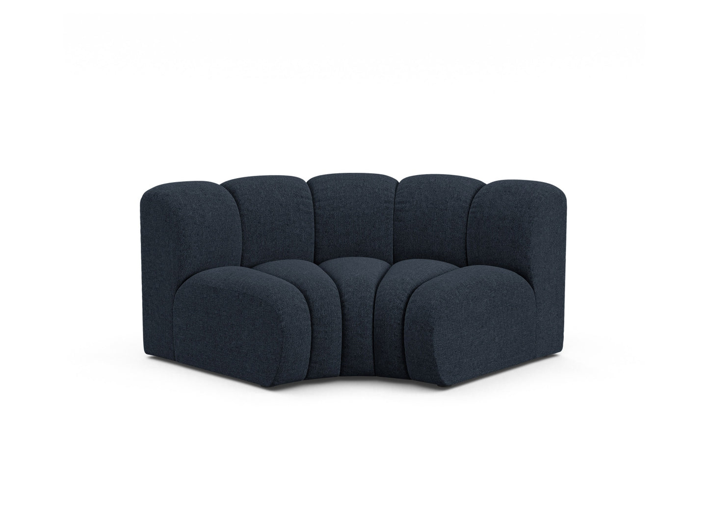 Lupine — Modular Sofa Navy Blue (Eden 16 Deep Blue) Black Plastic
