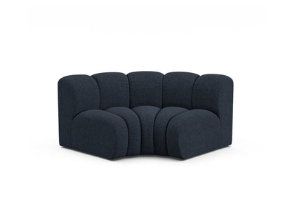 Lupine — Modular Sofa Navy Blue (Eden 16 Deep Blue) Black Plastic