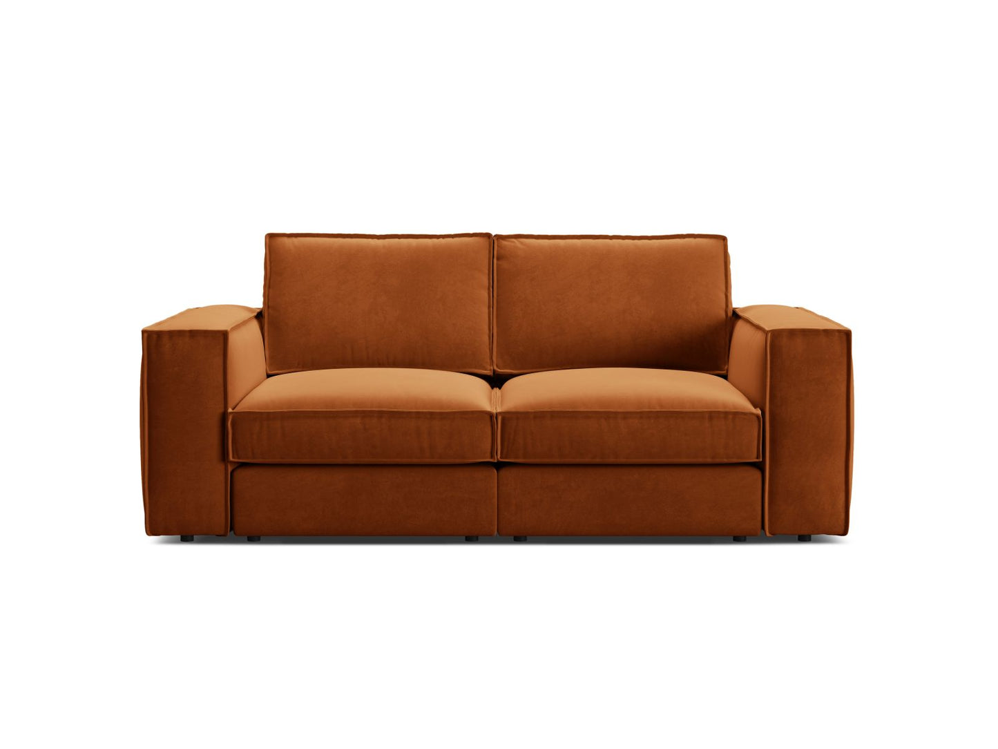 Pola — Sofa Terracotta (Salvador 14) Black Plastic