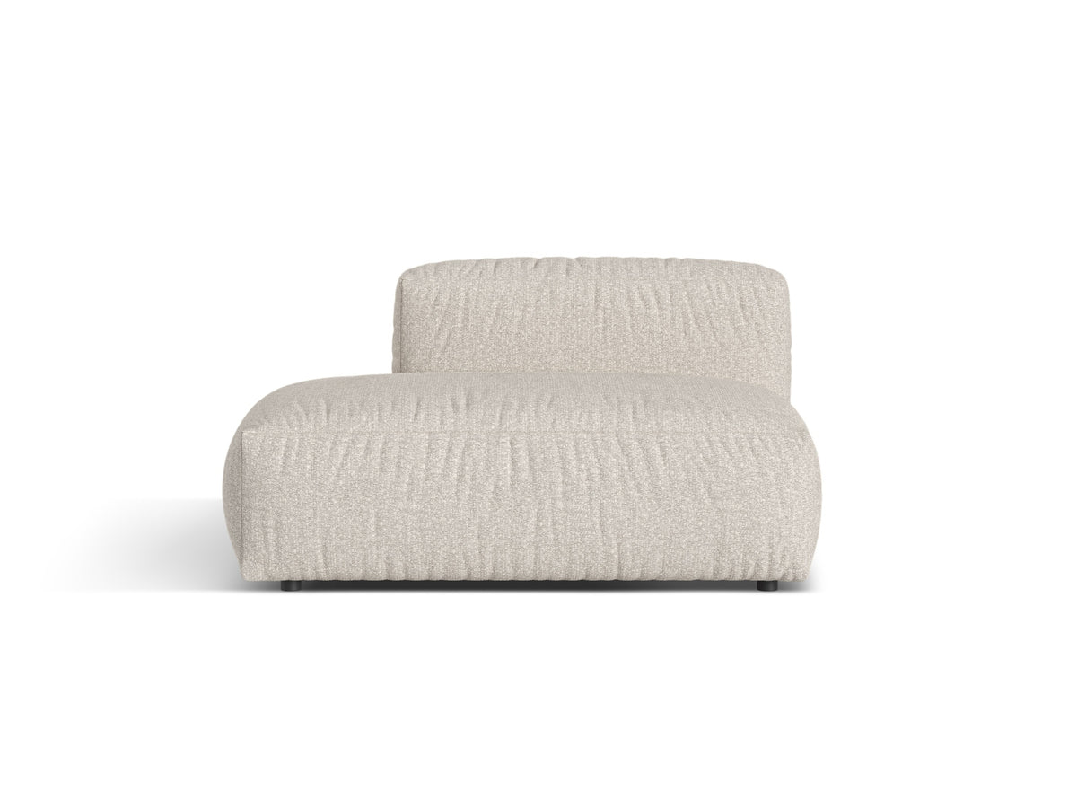 Martina — Sofa Beige (Monet Sand) Black Plastic Left