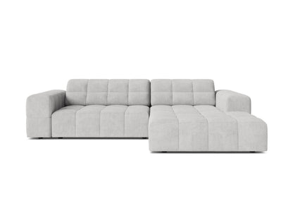 Jennifer — Corner Sofa (234x167x78 cm) Silver (Eden 17 Silver) Right