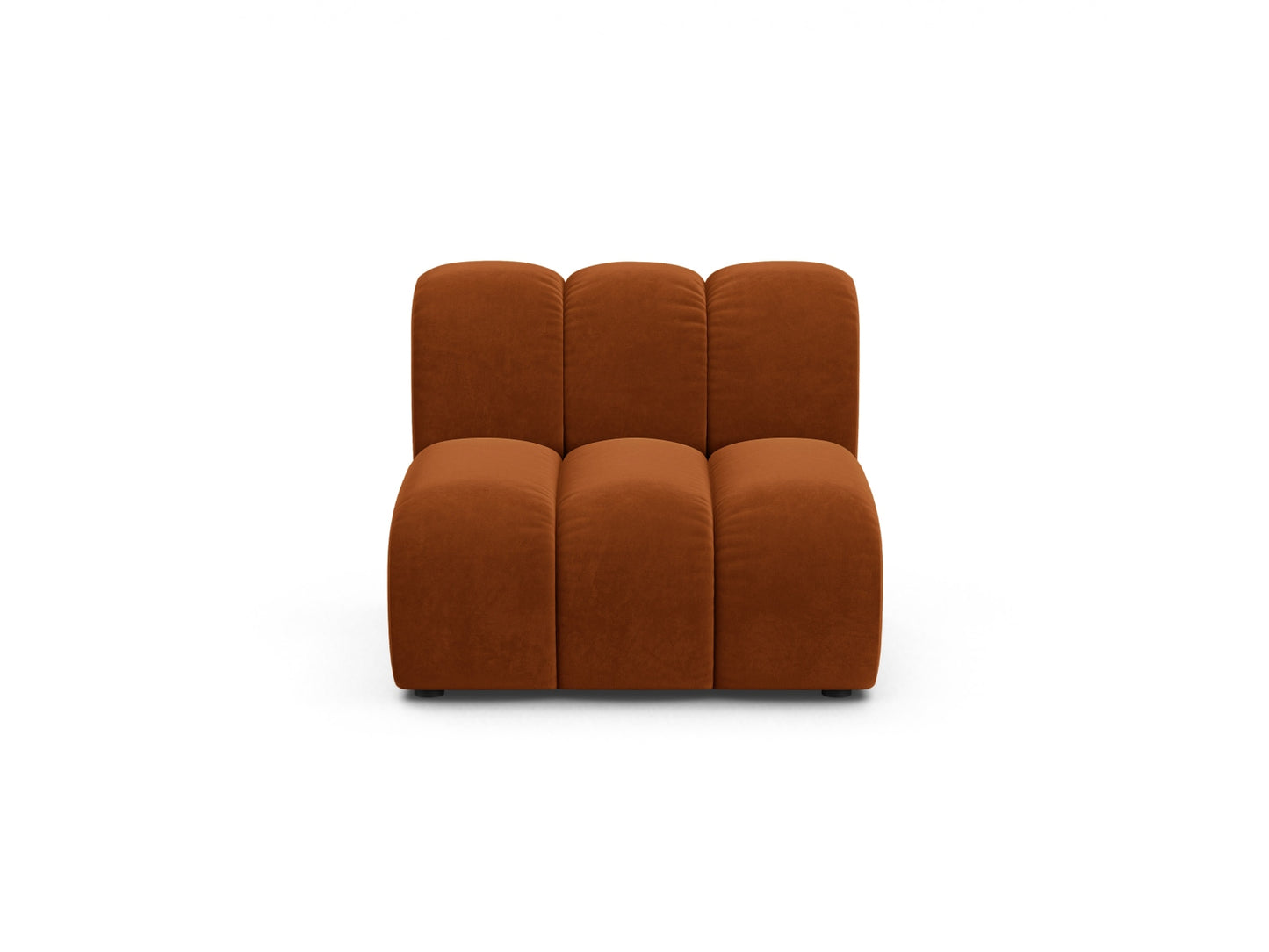 Lupine — Modular Sofa Terracotta (Salvador 14) Black Plastic