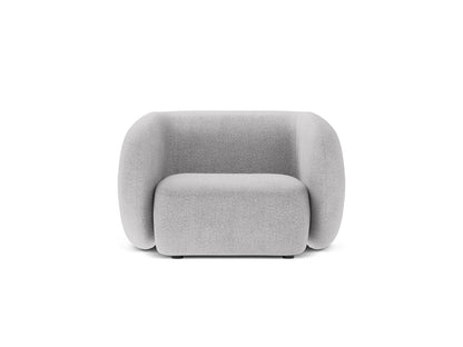 Kate — Armchair Light Grey (Baloo 2085) Black Plastic
