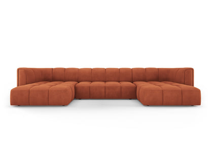 Moritz — Panoramic Sofa Orange (Rebel 20) Black Plastic