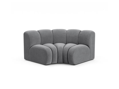 Lupine — Modular Sofa Grey (Salvador 17) Black Plastic