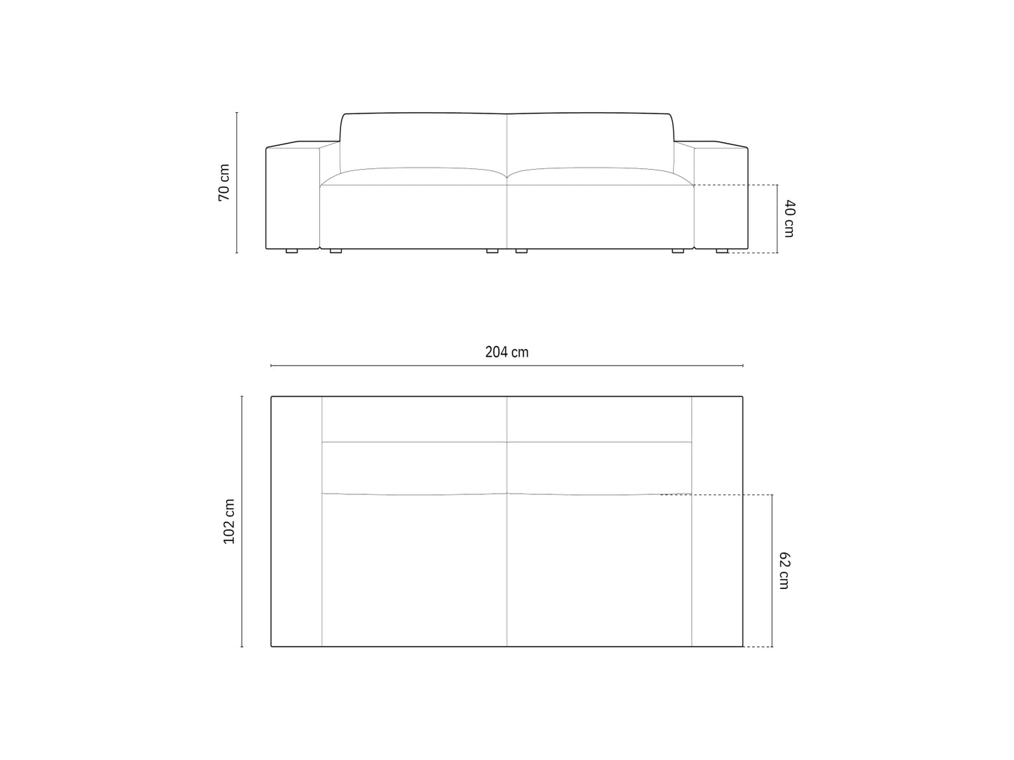 Chicago — Sofa (204x102x70 cm)