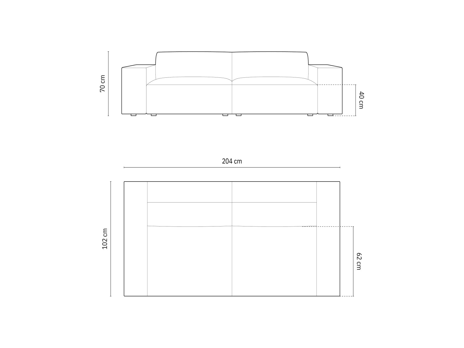 Chicago — Sofa (204x102x70 cm)