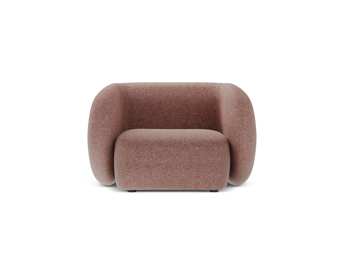 Kate — Armchair Pink Melange (Puente 68) Black Plastic