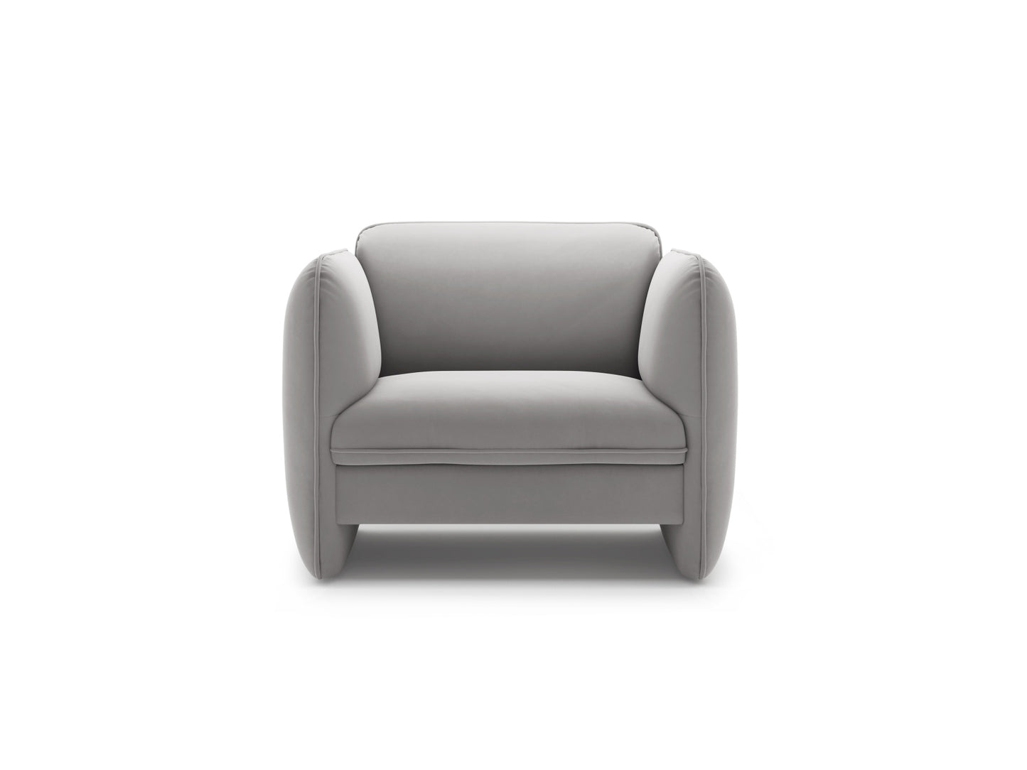 Georgia — Armchair (105x90x80 cm) Light Grey (Magic Velvet 2239)