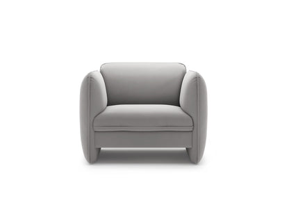 Georgia — Armchair (105x90x80 cm) Light Grey (Magic Velvet 2239)