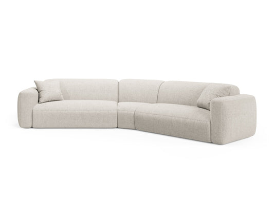 Strino — Corner Sofa Beige (Sorella 03) Black Plastic