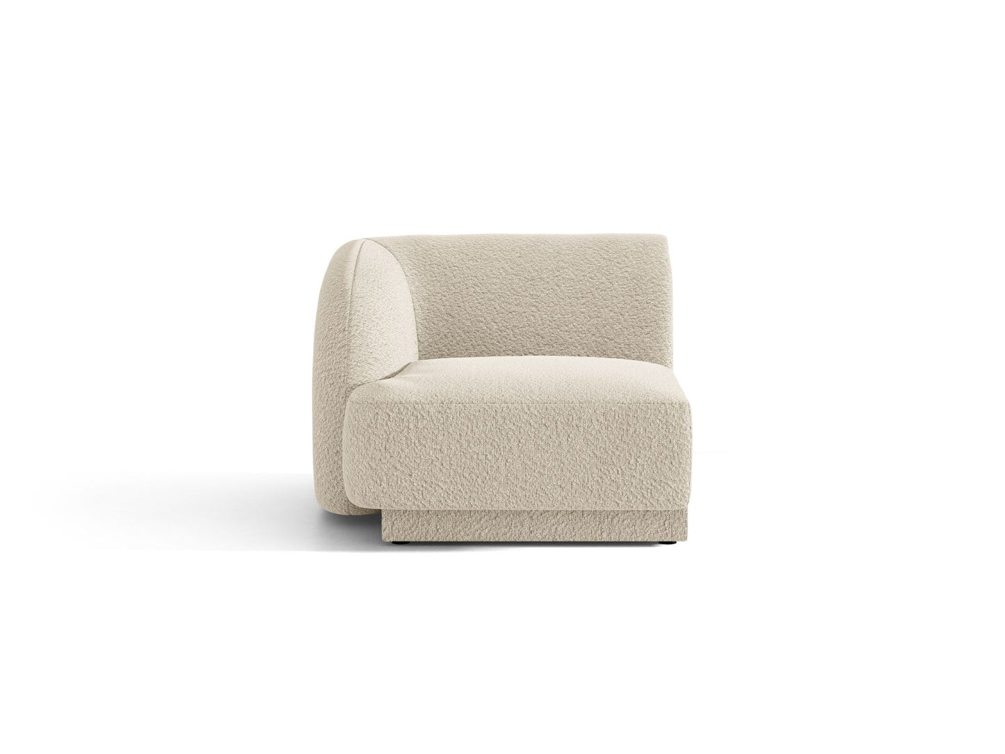 Miley — Modular Sofa Beige (Baloo 2074) Black Plastic Left