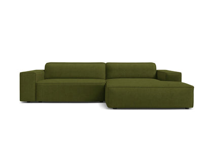 Jodie — Corner Sofa (224x162x77 cm) Dark Olive Green (Baloo 2090) Right