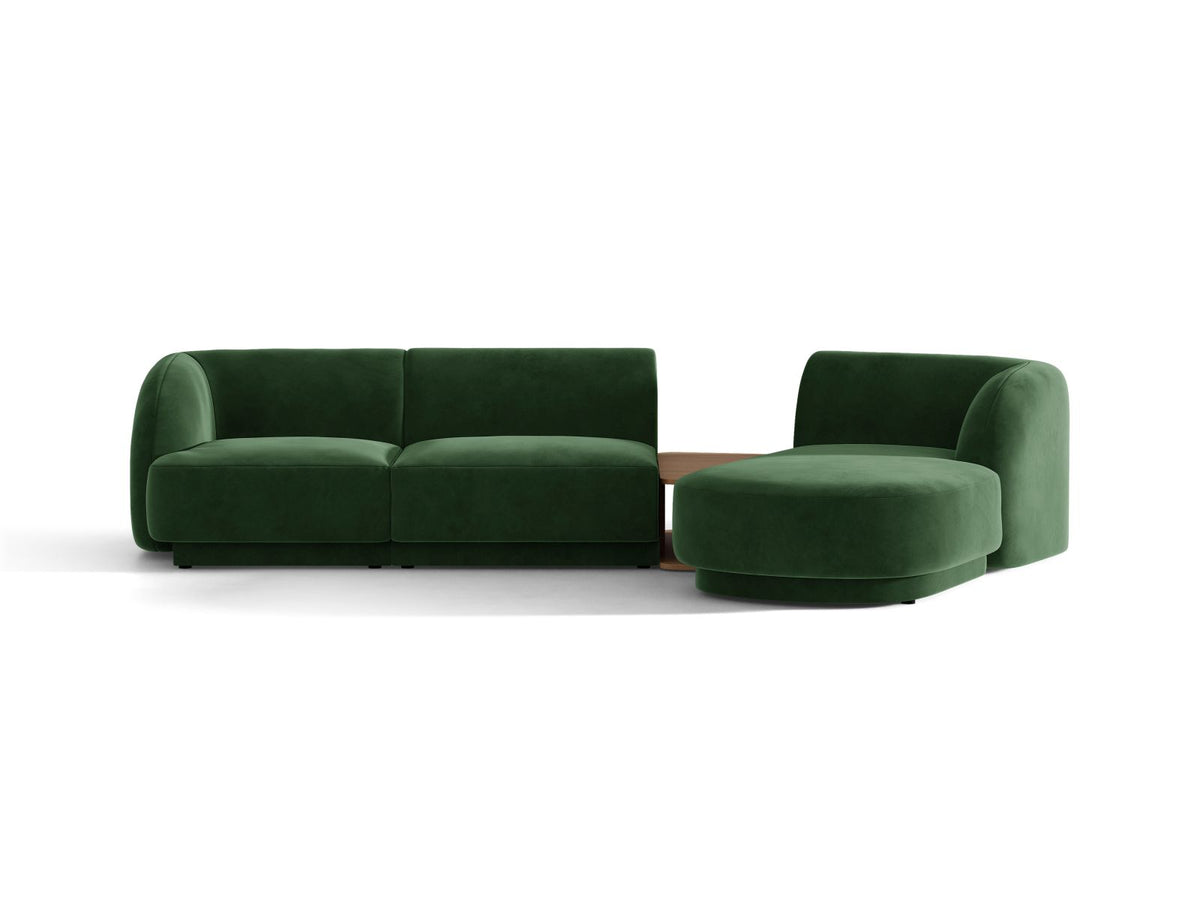 Miley — Sofa Bottle Green (Venus 2940) Black Plastic Right